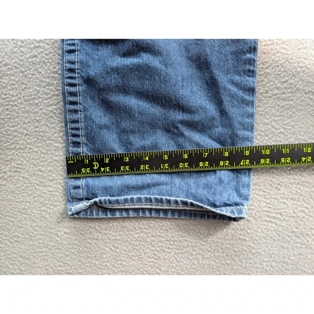 Vintage True Religion Ricky Jeans Men's 38 Straight Leg Blue Flap Pocket USA Y2K
